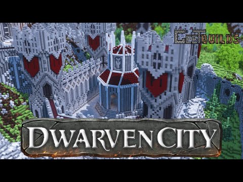 Minecraft Dwarven City: Under the Sky | Medieval City Timelapse