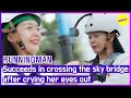 [HOT CLIPS][RUNNINGMAN]Succeeds in crossing the sky bridge after crying her eyes out(ENGSUB)