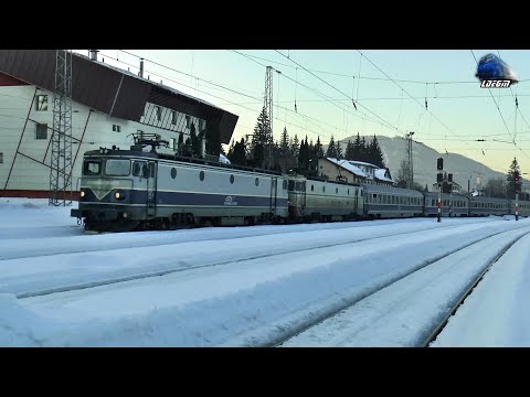 Trains in Heavy Snow in Predeal Station/Trenuri în Zăpadă Adevărată în Gara Predeal - 27 March 2021