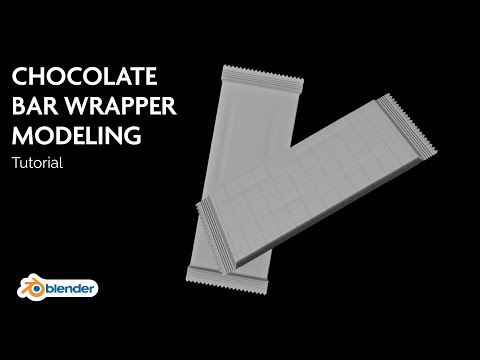 How to Model a Chocolate Bar Wrapper/Sachet in Blender | Step - by - Step Tutorial