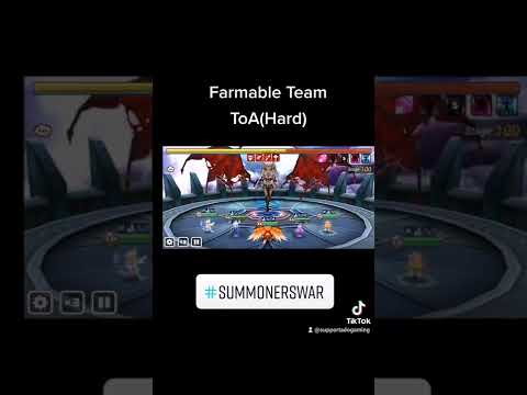 TOA Tower of Ascension Hard Lyrith (Auto Run) stage 100 Farmable Team #summonerswar