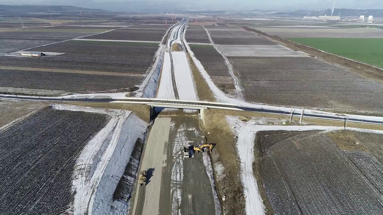 Az épülő autópálya-szakasz Radnót és Maroskece között