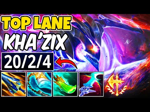 BRUISER KHA'ZIX TOP LANE with CONQUEROR - HARD CARRY INSANE DAMAGE (This Build Is BROKEN!)