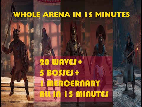 ASSASSIN'S CREED ODYSSEY: COMPLETE ARENA FIGHTS IN 15 MINUTES: MAX DIFFICULTY