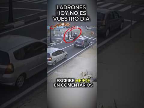 LADRONES son sorprendidos por héroe 😱 #karma #believeinkarma #moto #ladrones #heroe