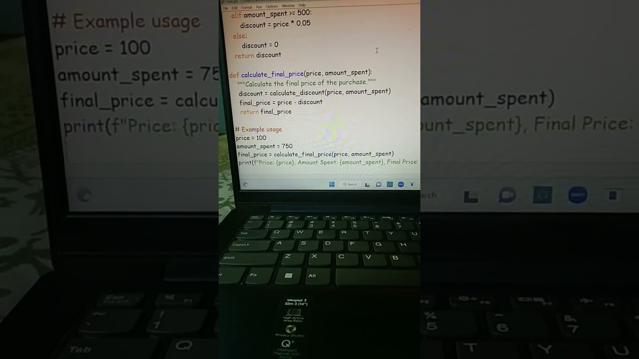 python program to calculate final price #pythontricks #pythonprograms #idle #pythonprogram #python