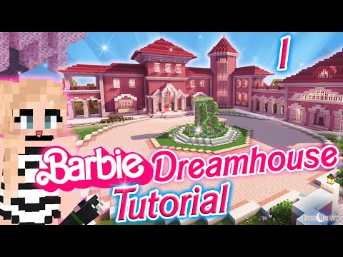 ✨ Barbie Dream House Minecraft Tutorial Part 1 🎀 Cherry Wood Build 🌸