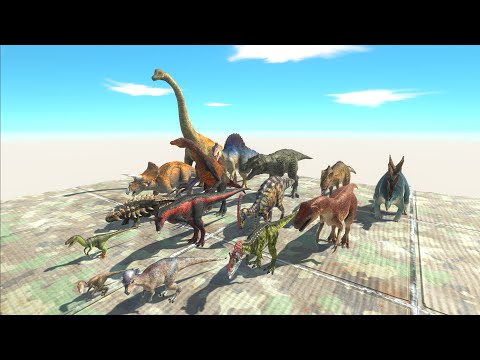 ALL BLOCKS ISLAND SPEED RACE OF ALL DINOSAURS GET WIN - Animal Revolt Battle Simulator