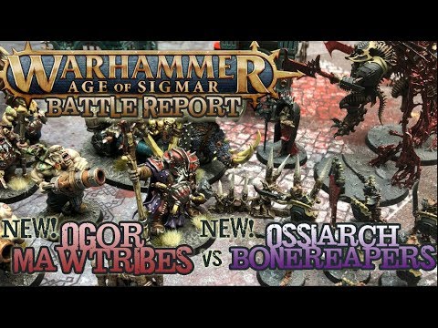 Warhammer: Age of Sigmar Battle Report - Ep 24 - NEW Ossiarch Bonereapers vs. Ogor Mawtribes