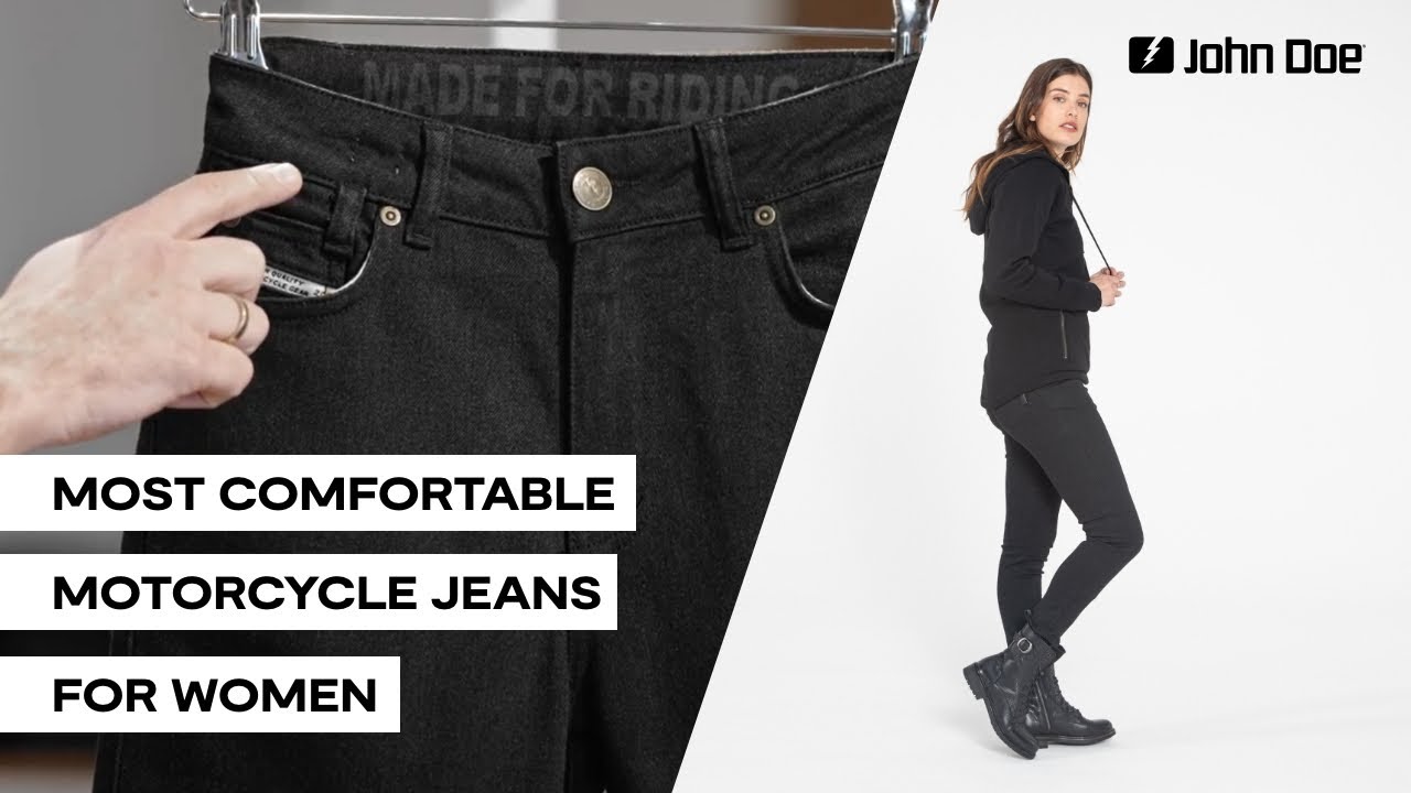 John Doe Ladies Mono Ruby Aramid Denim Jeans - Black Video