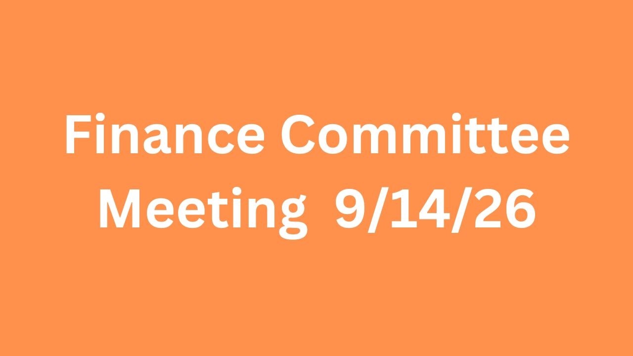 From the Finance Committee
