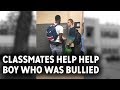 Classmates step in to help boy bullied over his clothes