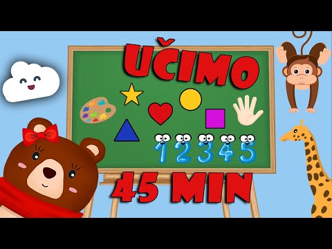 👶🏻 Učimo Mix: Životinje, oblici, boje, brojevi, auti, pozdravi, bonton, geste | Mama Medo nas uči 🐻