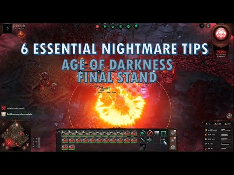 ESSENTIAL NIGHTMARE TIPS | GUIDE on how to BEAT NIGHTMARE DIFFICULTY | Age Of Darkness: Final Stand