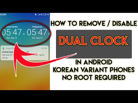 How to Remove / Disable Dual Clock in Lock Screen for LG 40 50 Velvet Phone Android NO ROOT Required