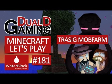 Minecraft Let's Play (WaterBlock) - Episode #181 - Trasig Mobfarm