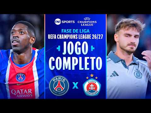 PSG 6X1 SLOVAN BRATISLAVA | JOGO COMPLETO | FASE DE LIGA | CHAMPIONS 2026/27