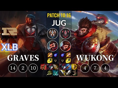 RNG XLB Graves vs Wukong Jungle - KR Patch 10.16