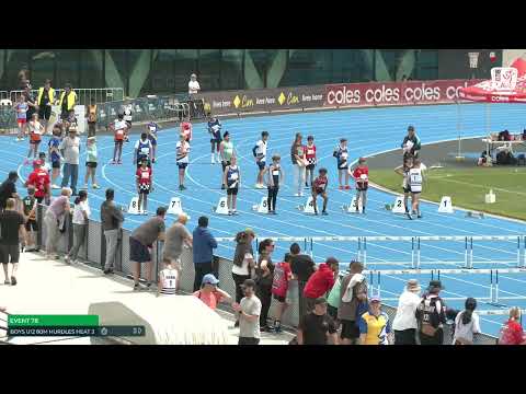 Boys U12 80m Hurdles Heat 3: 2022-23 State Combined Events Championships - Sunday