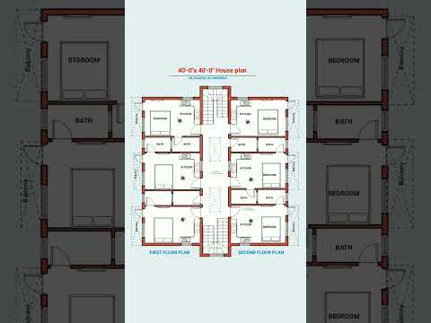 40x40 Flats Rental house  plan design #shorts #viral #floorplan #homeplan #homedesign #houseplan
