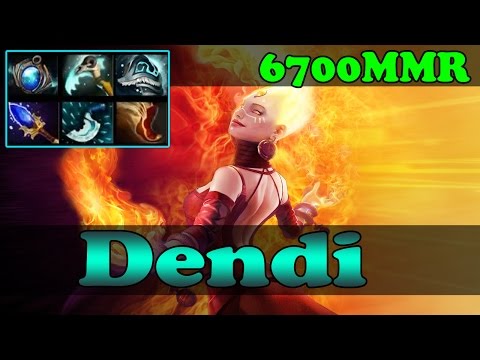 Dota 2 - Dendi 6700 MMR Plays Lina Vol 2 - Ranked Match Gameplay!