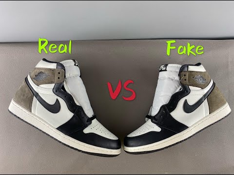 Real VS Fake Jordan 1 Dark Mocha