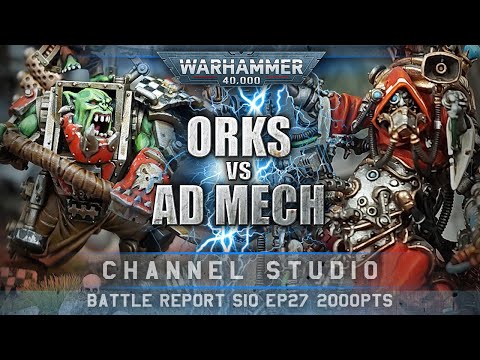 Adeptus Mechanicus vs Orks Warhammer 40K Battle Report 9th Edition 2000pts S10EP27 ERADICATION!