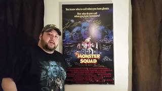 Monster Squad poster, cast signed,belonging to Brent Chalem.