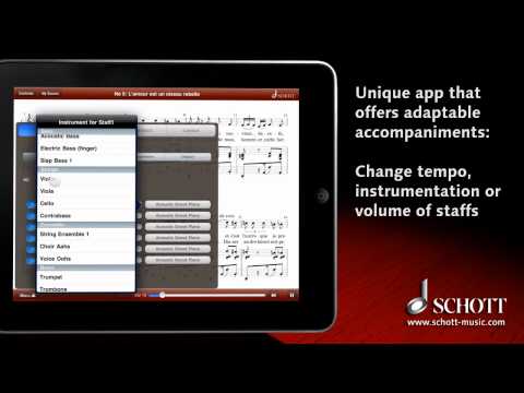 Schott Pluscore Sing-Along® - An Innovation for Singers on the iPad - Trailer