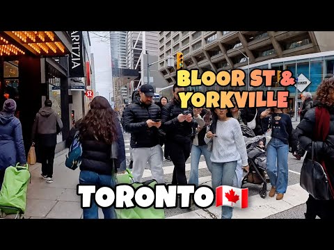 Toronto Downtown Bloor St And Yorkville Village Walking Tour Toronto Canada 4K