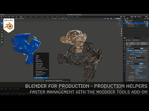 Blender for Production - Production Helpers - Faster Management with the Modifier Tools Add on