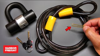 HARBOR FREIGHT Bike Cable Lock Picked Super Fast!