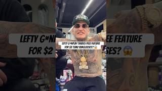 #LeftyGunplay trades free feature for $2 Temu sunglasses? 😱 #hiphopnews #upcomingartist #shorts