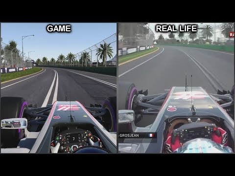 F1 2017 vs Real Life - Australian Grand Prix Onboard Lap Comparison