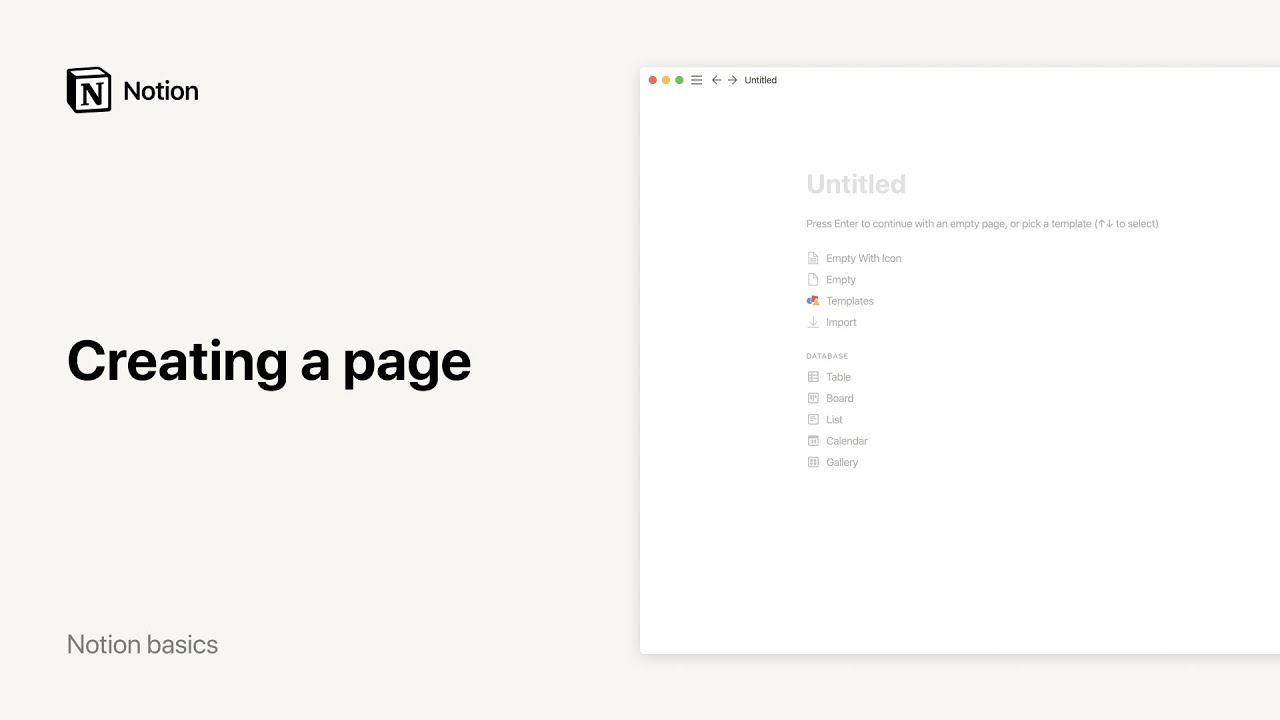Create your first page