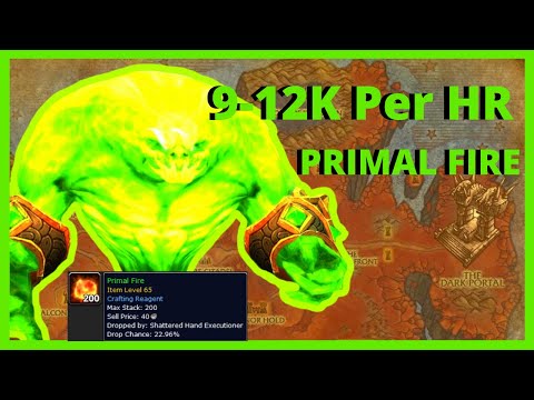 Wow 8.3 Old Mat Farm | 9-12k Per HR | Primal Fire Gold Guide