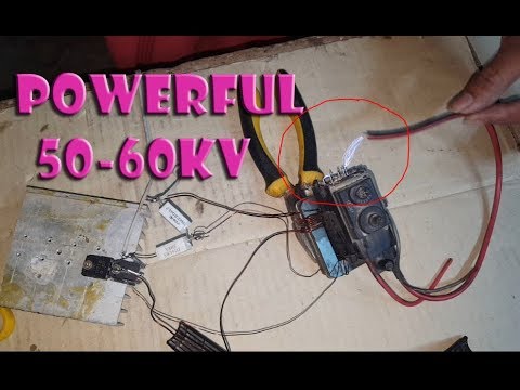 FlyBack Driver with transistors D718(NPN) Make Powerful 60-100kV ,A High Voltage Generator DIY Video
