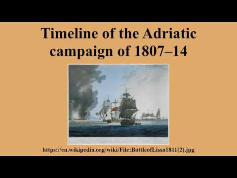 Timeline of the Adriatic campaign of 1807–14