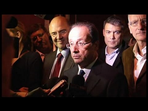 Arrivée paisible de François Hollande au débat