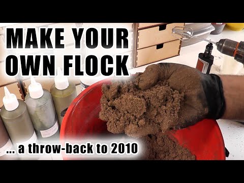 Making your own flock for wargaming terrain (Throw Back Friday)