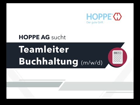 HOPPE AG sucht Teamleitung Buchhaltung