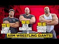 LARRY vs ENOURMOUS IRANIAN 340 LB BODYBUILDER AND ARM WRESTLING CHAMPION + ALEX KURDECHA