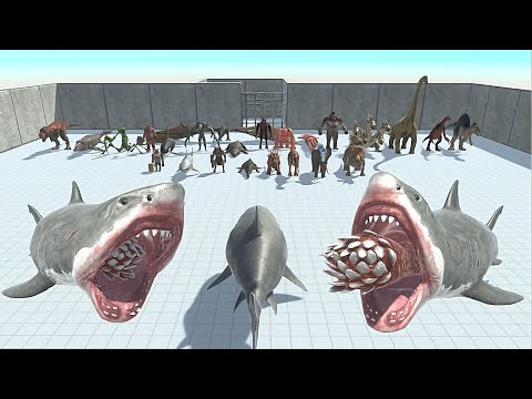 New Update : MUTANT MEGALODON VS EVERY STRONG UNIT - Animal revolt Battle Simulator