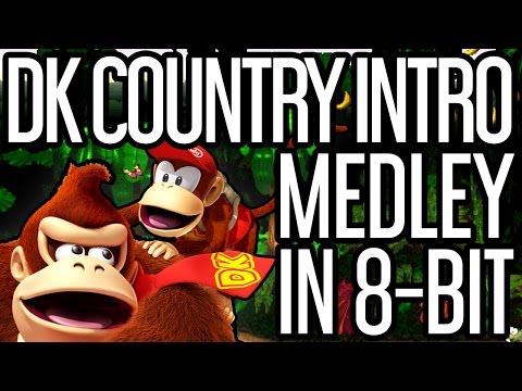Donkey Kong Country 1, 2 & 3 - Intro Medley in 8-bit (NES)