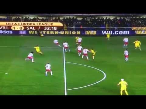 Ikechukwu Uche Goal Villarreal 1 - 0 SV Salzburg 2/19/2015 UEFA Europa League