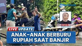 Banjir 60 Cm Masih Genangi Kembangan Utara Jakarta, Anak-anak Malah Cari Rupiah