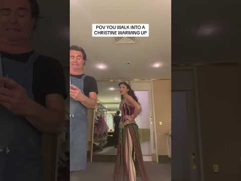 Warming up to play Christine in Phantom of the Opera! #backstage #vocalwarmup #phantomoftheopera