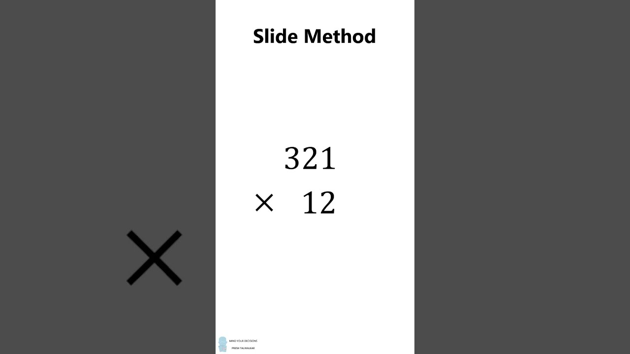 Slide method to multiply numbers