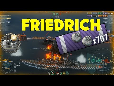 700+ SECONDARY HITS | FRIEDRICH der Große - World of Warships