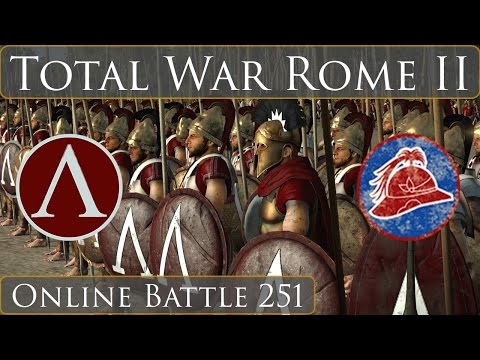 Total War Rome 2 Online Battle Video 251 Sparta vs Baktria